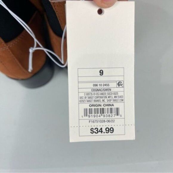 NEW A New Day Gwen Cognac Point Toe Heeled Ankle Boots Women's Size 9 - Picture 4 of 8